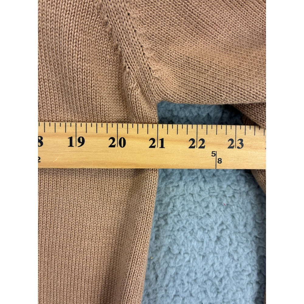 Barbour Mock Neck Button Sweater Men's Size Large Tan Beige Pullover Knit Casual - Picture 9 of 12